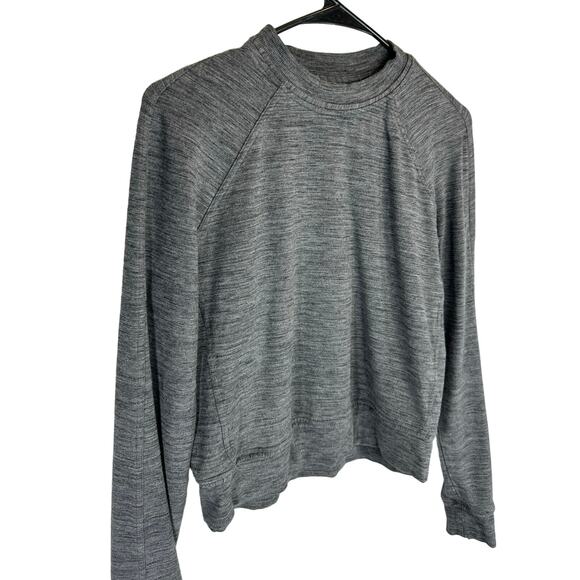 Lululemon Womens Gray Close To Crossing Long Sleeve Activewear Top Size 6 - Picture 2 of 4